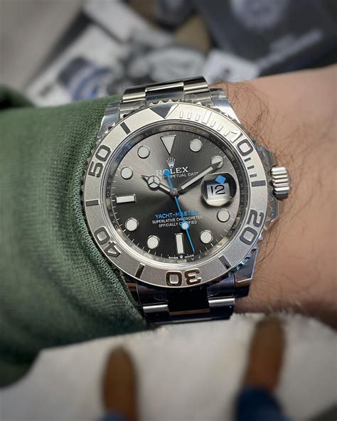 rolex rhodium yacht master|rolex yacht master 40 thickness.